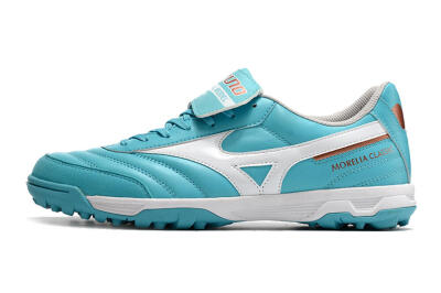Men's Mizuno Morelia Sala Classic TF Artificial Turf Low-Tops Football Shoes - Blue/White