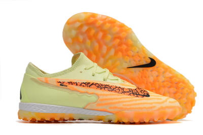 Men's Nike React Phantom GX Pro TF Artificial Turf Low-Tops Football Shoes - Orange/Green