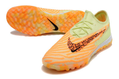 Men's Nike React Phantom GX Pro TF Artificial Turf Low-Tops Football Shoes - Orange/Green