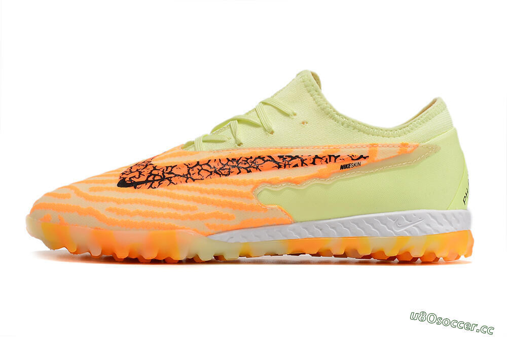 Men's Nike React Phantom GX Pro TF Artificial Turf Low-Tops Football Shoes - Orange/Green 0