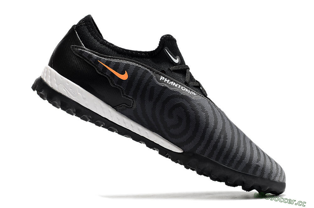 Men's Nike React Phantom GX Pro TF Artificial Turf Low-Tops Football Shoes - Black/White 4