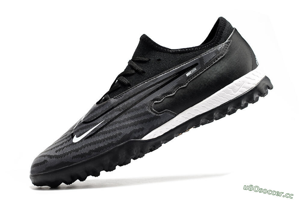 Men's Nike React Phantom GX Pro TF Artificial Turf Low-Tops Football Shoes - Black/White 5