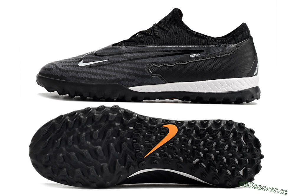 Men's Nike React Phantom GX Pro TF Artificial Turf Low-Tops Football Shoes - Black/White 1
