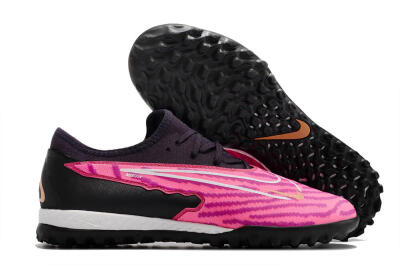 Men's Nike React Phantom GX Pro TF Artificial Turf Low-Tops Football Shoes - Pink/White/Black