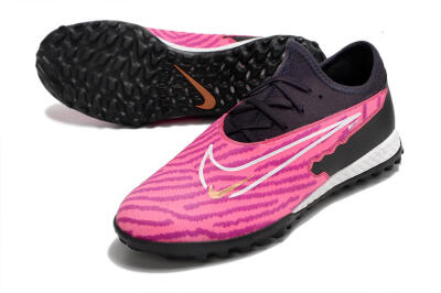 Men's Nike React Phantom GX Pro TF Artificial Turf Low-Tops Football Shoes - Pink/White/Black