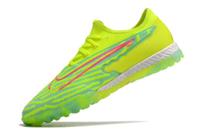 Men's Nike React Phantom GX Pro TF Artificial Turf Low-Tops Football Shoes - Green/Pink