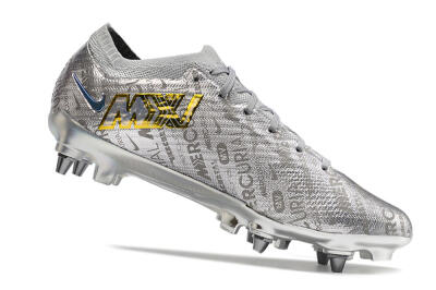 Men's Nike Air Zoom Mercurial Vapor 15 Elite SG Soft Ground Low-Tops Football Boots - Silver/Gold
