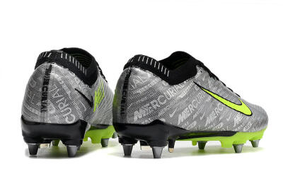 Men's Nike Air Zoom Mercurial Vapor 15 Elite SG Soft Ground Low-Tops Football Boots - Silver/Green/Black