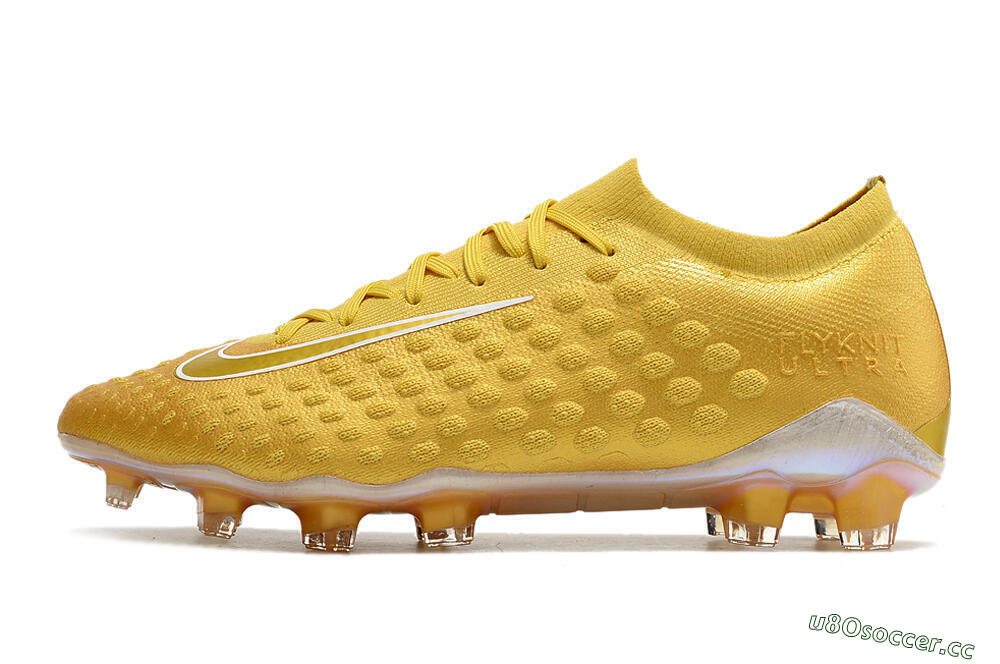 Men's Nike Phantom Ultra Venom FG Firm Ground Low-Tops Football Boots - Gold/White 0