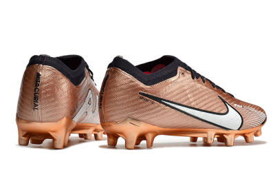Men's Nike Air Zoom Mercurial Vapor 15 Elite AG Artificial Grass Low-Tops Football Boots - Gold/White/Black