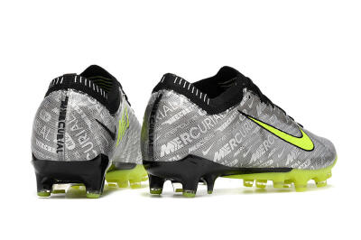 Men's Nike Air Zoom Mercurial Vapor 15 Elite AG Artificial Grass Low-Tops Football Boots - Silver/Green/Black
