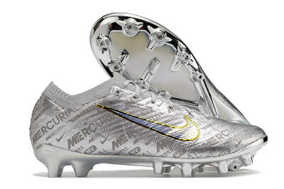 Men's Nike Air Zoom Mercurial Vapor 15 Elite AG Artificial Grass Low-Tops Football Boots - Silver/Gold