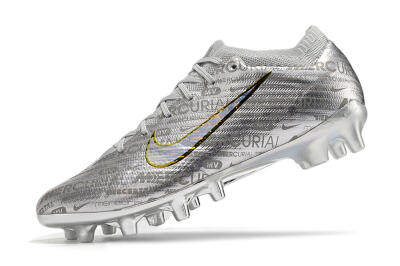 Men's Nike Air Zoom Mercurial Vapor 15 Elite AG Artificial Grass Low-Tops Football Boots - Silver/Gold