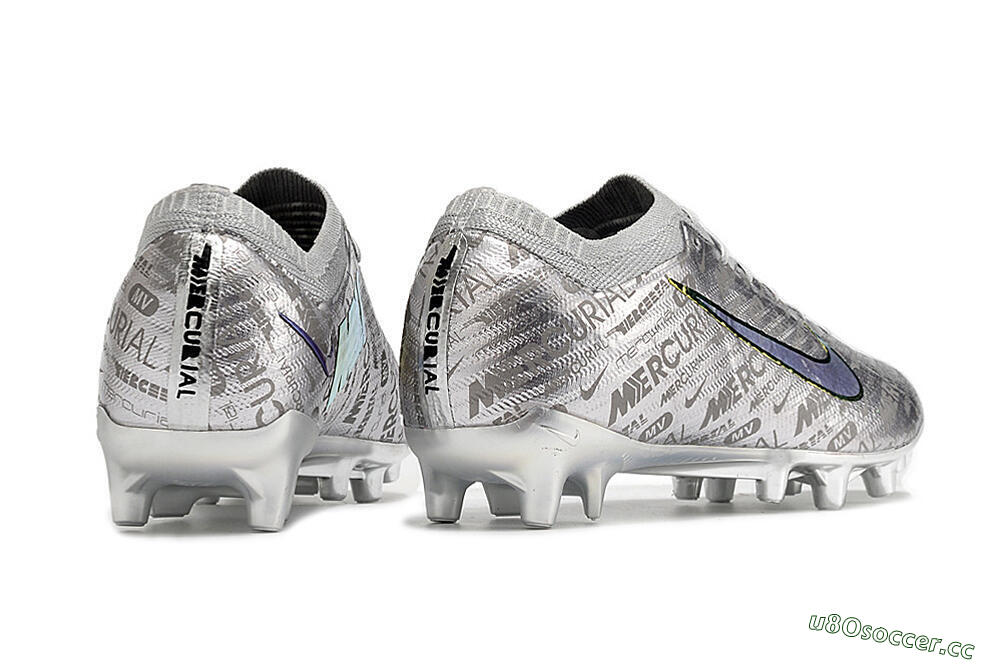 Men's Nike Air Zoom Mercurial Vapor 15 Elite AG Artificial Grass Low-Tops Football Boots - Silver/Gold 6