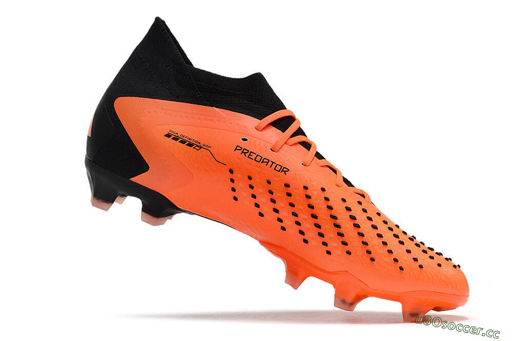 Men's Adidas Predator Accuracy.1 FG Firm Ground High-Tops Football Boots - Orange/Black 4