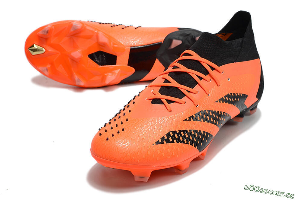 Men's Adidas Predator Accuracy.1 FG Firm Ground High-Tops Football Boots - Orange/Black 3