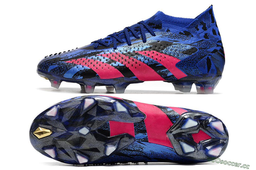 Men's Adidas Predator Accuracy.1 Paul Pogba FG Firm Ground Low-Tops Football Boots - Blue/Pink 1