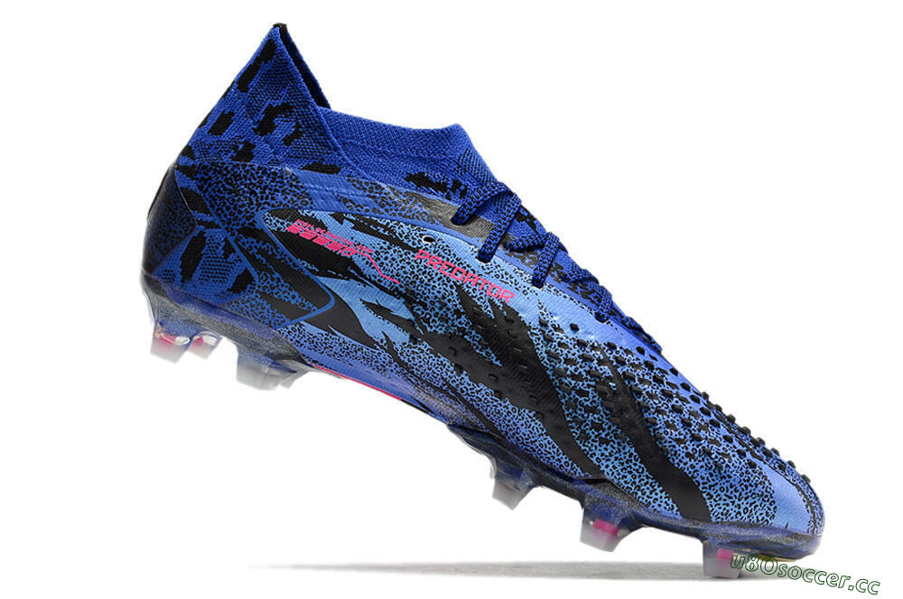 Men's Adidas Predator Accuracy.1 Paul Pogba FG Firm Ground Low-Tops Football Boots - Blue/Pink 4