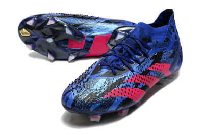 Men's Adidas Predator Accuracy.1 Paul Pogba FG Firm Ground Low-Tops Football Boots - Blue/Pink
