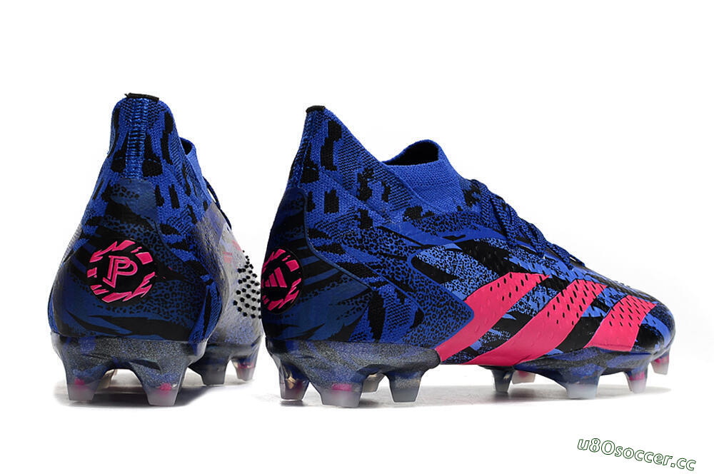 Men's Adidas Predator Accuracy.1 Paul Pogba FG Firm Ground Low-Tops Football Boots - Blue/Pink 6