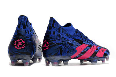 Men's Adidas Predator Accuracy.1 Paul Pogba FG Firm Ground Low-Tops Football Boots - Blue/Pink