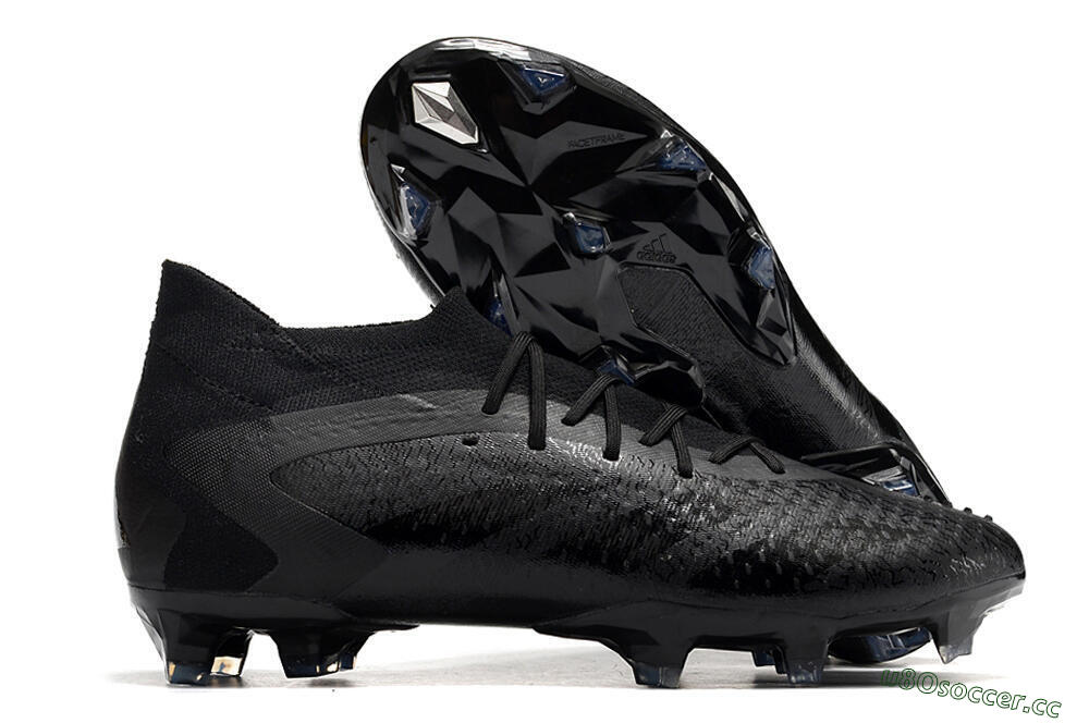 Men's Adidas Predator Accuracy.1 FG Firm Ground Low-Tops Football Boots - Black/Black 2