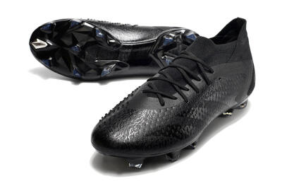 Men's Adidas Predator Accuracy.1 FG Firm Ground Low-Tops Football Boots - Black/Black