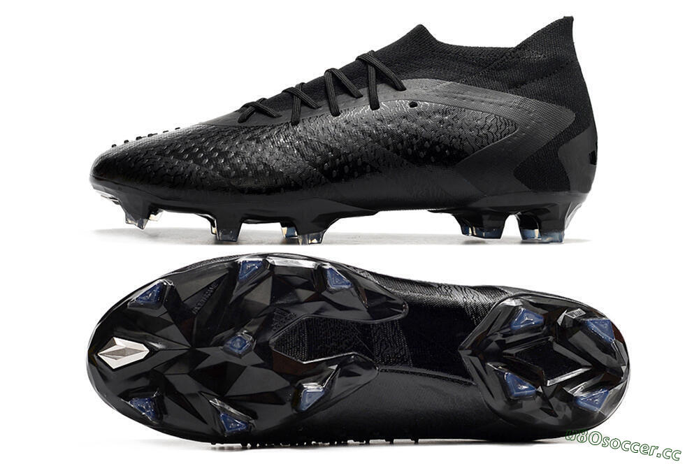 Men's Adidas Predator Accuracy.1 FG Firm Ground Low-Tops Football Boots - Black/Black 1