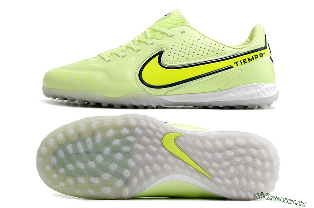 Men's Nike React Tiempo Legend 9 Pro TF Artificial Turf Low-Tops Football Shoes - Green/Black 1