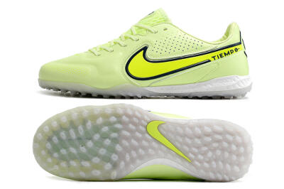 Men's Nike React Tiempo Legend 9 Pro TF Artificial Turf Low-Tops Football Shoes - Green/Black