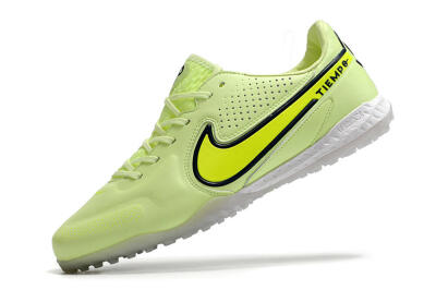 Men's Nike React Tiempo Legend 9 Pro TF Artificial Turf Low-Tops Football Shoes - Green/Black