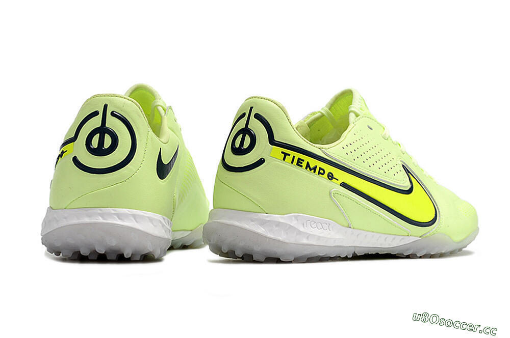 Men's Nike React Tiempo Legend 9 Pro TF Artificial Turf Low-Tops Football Shoes - Green/Black 6