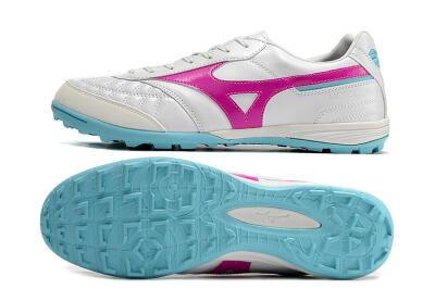 Men's Mizuno Morelia Sala Japn TF Artificial Turf Low-Tops Football Shoes - White/Red/Blue