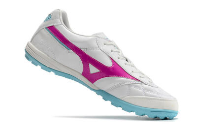 Men's Mizuno Morelia Sala Japn TF Artificial Turf Low-Tops Football Shoes - White/Red/Blue