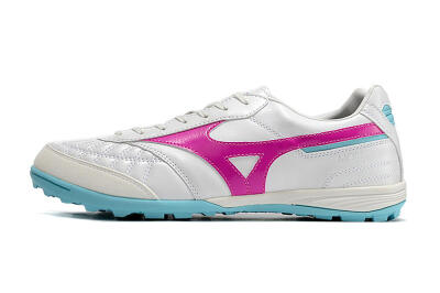 Men's Mizuno Morelia Sala Japn TF Artificial Turf Low-Tops Football Shoes - White/Red/Blue