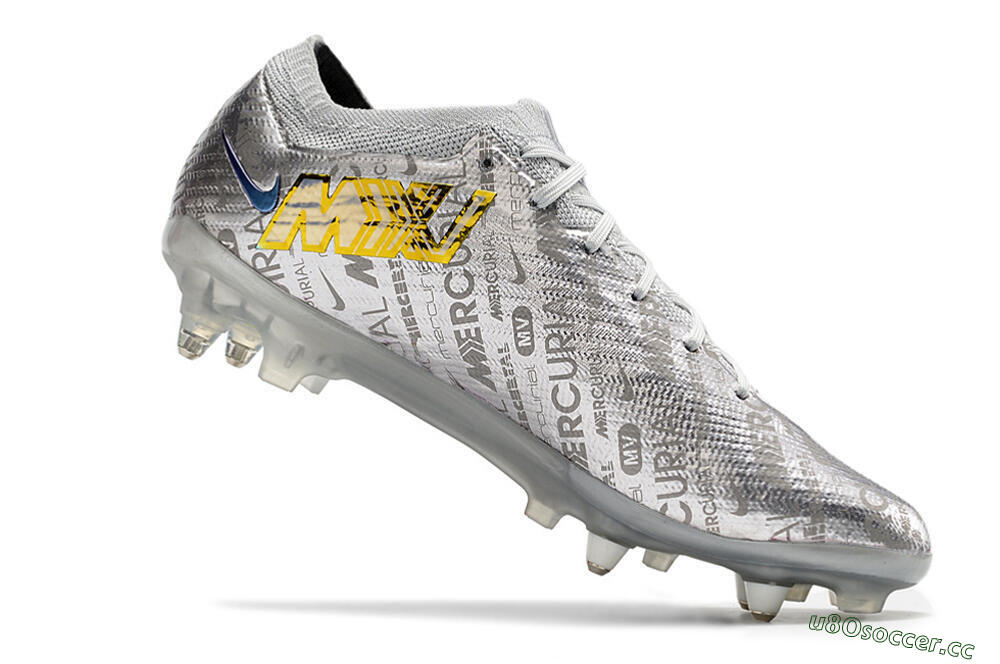 Men's Nike Air Zoom Mercurial Vapor 15 Elite SG Soft Ground Low-Tops Football Boots - Silver/Gold 4