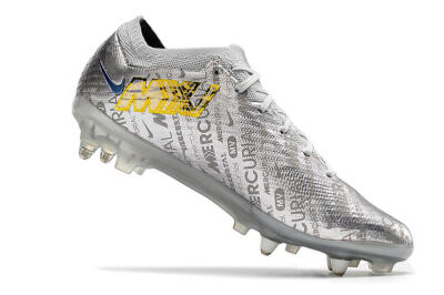 Men's Nike Air Zoom Mercurial Vapor 15 Elite SG Soft Ground Low-Tops Football Boots - Silver/Gold