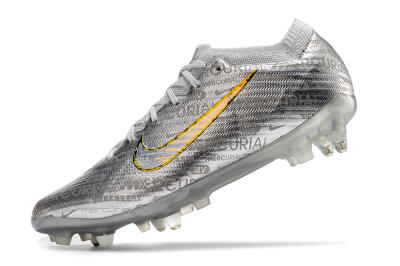 Men's Nike Air Zoom Mercurial Vapor 15 Elite SG Soft Ground Low-Tops Football Boots - Silver/Gold