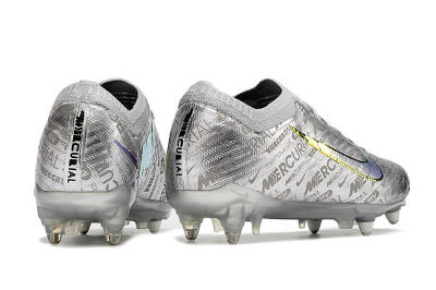 Men's Nike Air Zoom Mercurial Vapor 15 Elite SG Soft Ground Low-Tops Football Boots - Silver/Gold