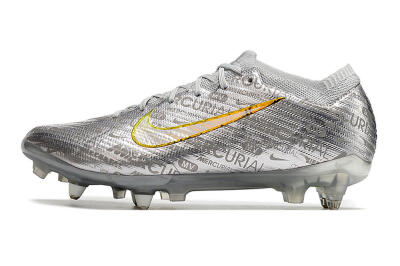 Men's Nike Air Zoom Mercurial Vapor 15 Elite SG Soft Ground Low-Tops Football Boots - Silver/Gold