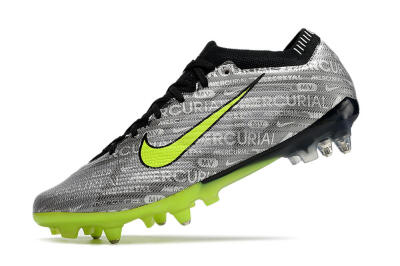 Men's Nike Air Zoom Mercurial Vapor 15 Elite SG Soft Ground Low-Tops Football Boots - Silver/Green/Black