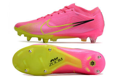 Men's Nike Air Zoom Mercurial Vapor 15 Elite SG Soft Ground Low-Tops Football Boots - Pink/Green/Black