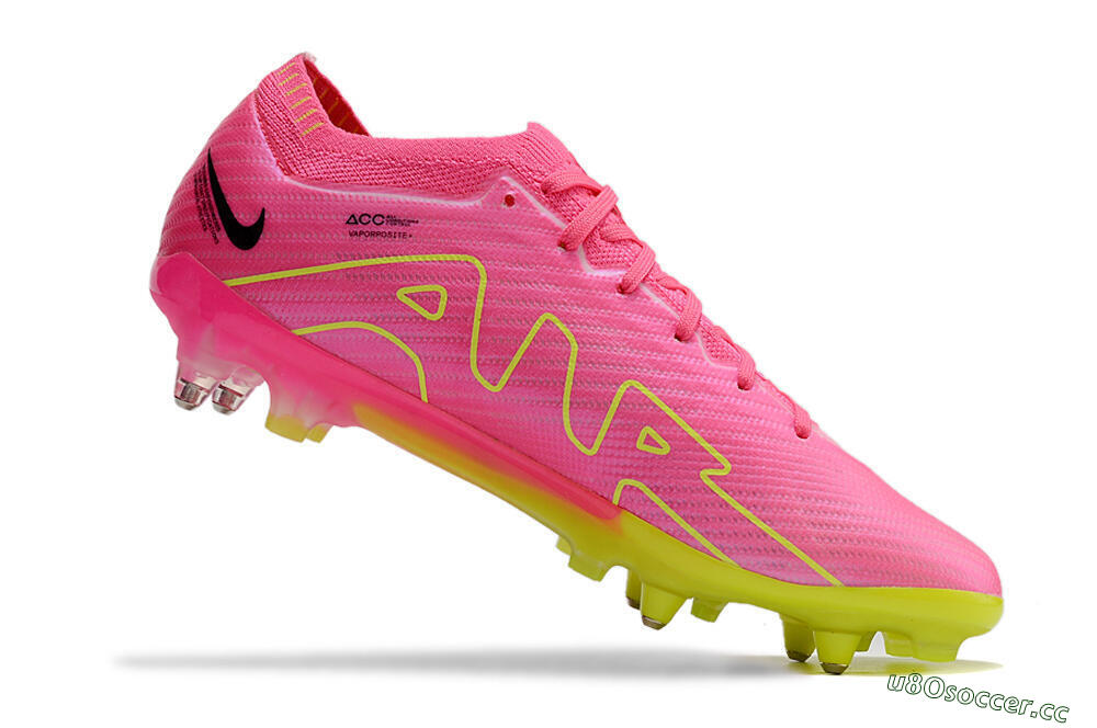 Men's Nike Air Zoom Mercurial Vapor 15 Elite SG Soft Ground Low-Tops Football Boots - Pink/Green/Black 4