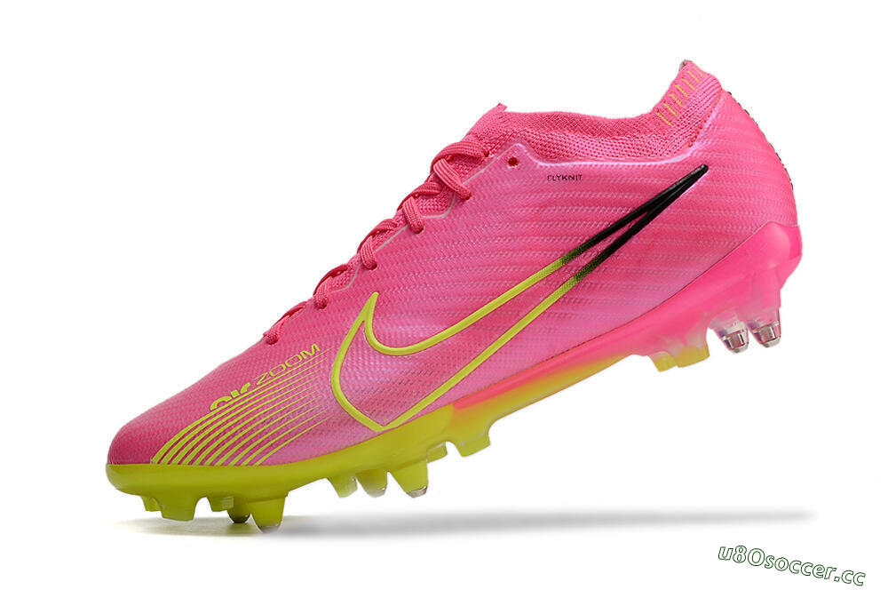 Men's Nike Air Zoom Mercurial Vapor 15 Elite SG Soft Ground Low-Tops Football Boots - Pink/Green/Black 5
