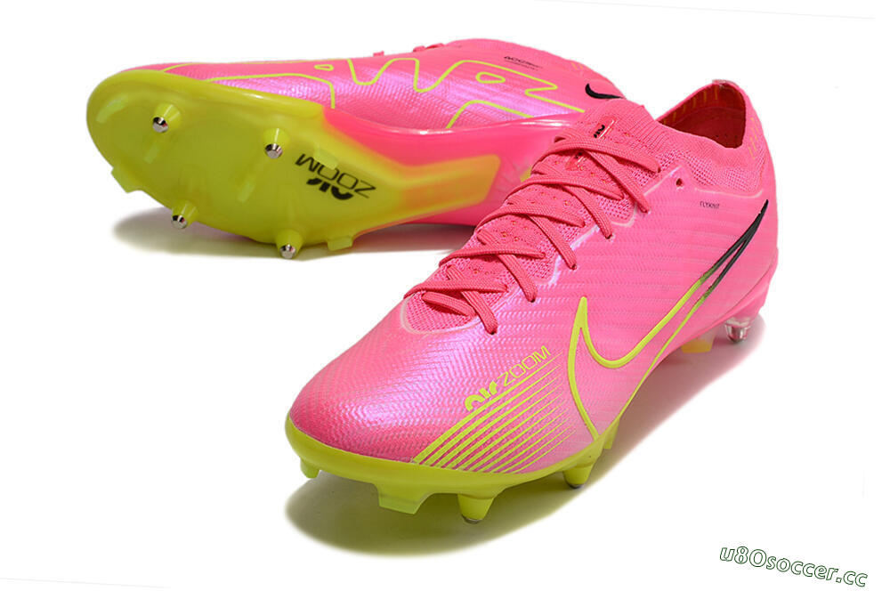 Men's Nike Air Zoom Mercurial Vapor 15 Elite SG Soft Ground Low-Tops Football Boots - Pink/Green/Black 3