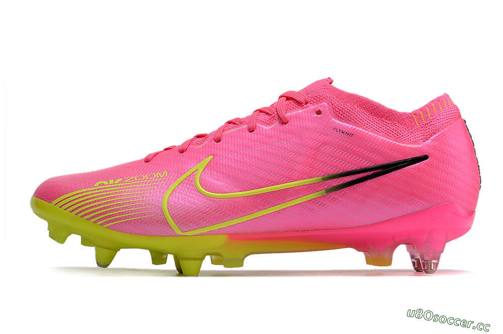 Men's Nike Air Zoom Mercurial Vapor 15 Elite SG Soft Ground Low-Tops Football Boots - Pink/Green/Black 0