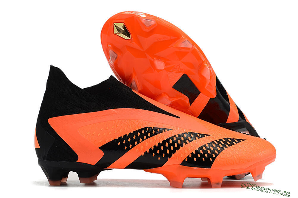 Men's Adidas Predator Accuracy+ FG Firm Ground High-Tops Football Boots - Orange/Black 2