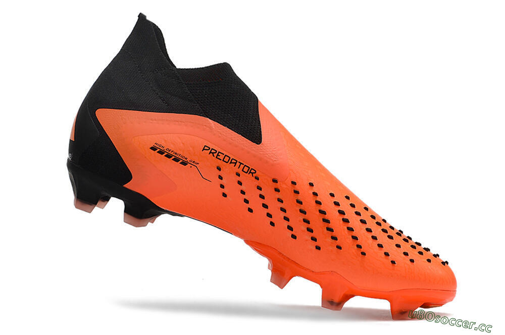 Men's Adidas Predator Accuracy+ FG Firm Ground High-Tops Football Boots - Orange/Black 4
