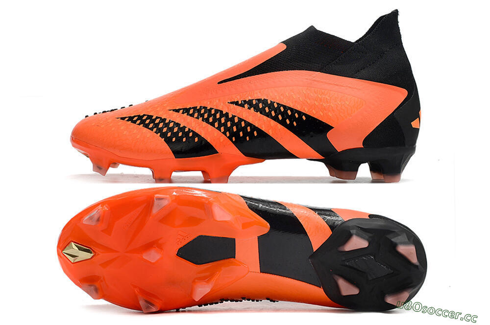 Men's Adidas Predator Accuracy+ FG Firm Ground High-Tops Football Boots - Orange/Black 1