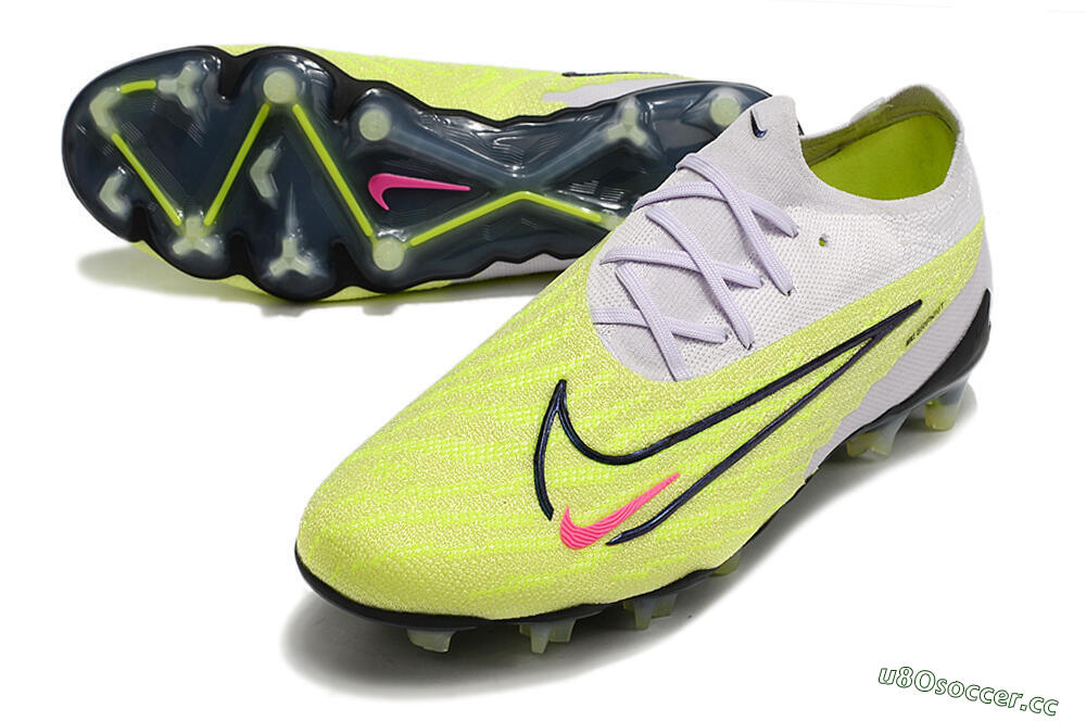 Men's Nike Phantom GX Elite FG Firm Ground Low-Tops Football Boots - White/Green/Black 3
